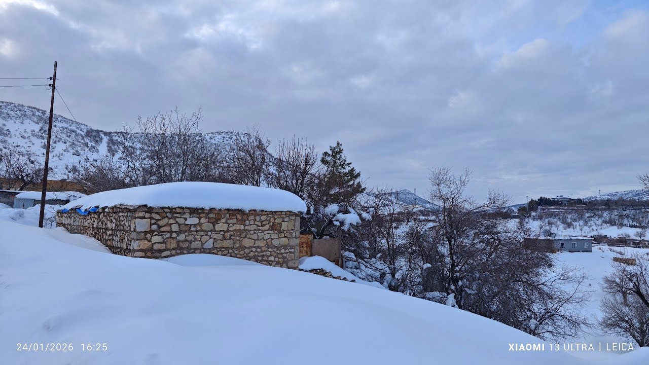 محافظة دهوك - أجواء الثلج في سپیندارێ.. Duhok Governorate – Snowy Atmosphere in Spindarê ❄️