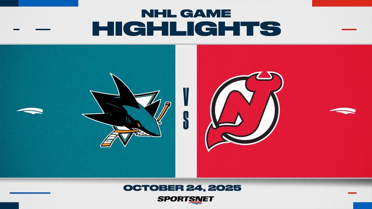 NHL Highlights | Sharks vs. Devils - October 24, 2025