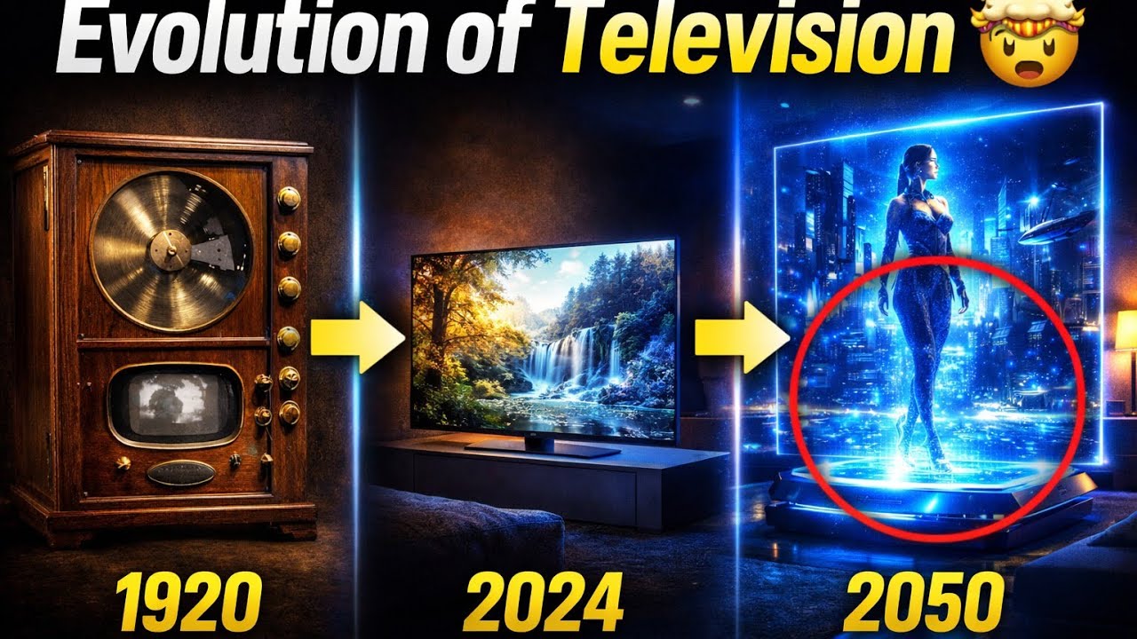 “From 1926 Box TV to 2050 Hologram 😱 | 100 Years of TV Evolution – You Won’t Believe the Future!”