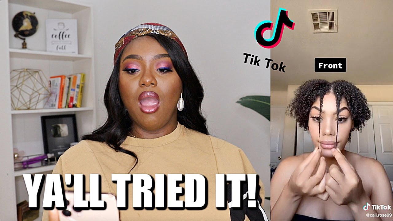 REACTING TO 4C HAIR TIK TOK VIDEOS... Ya'll TRIED IT!