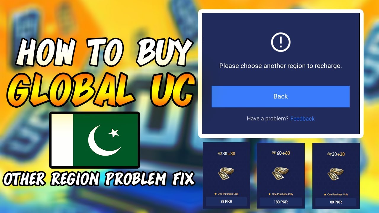 How to purchase other Region UC in Pakistan ll Problem Fix