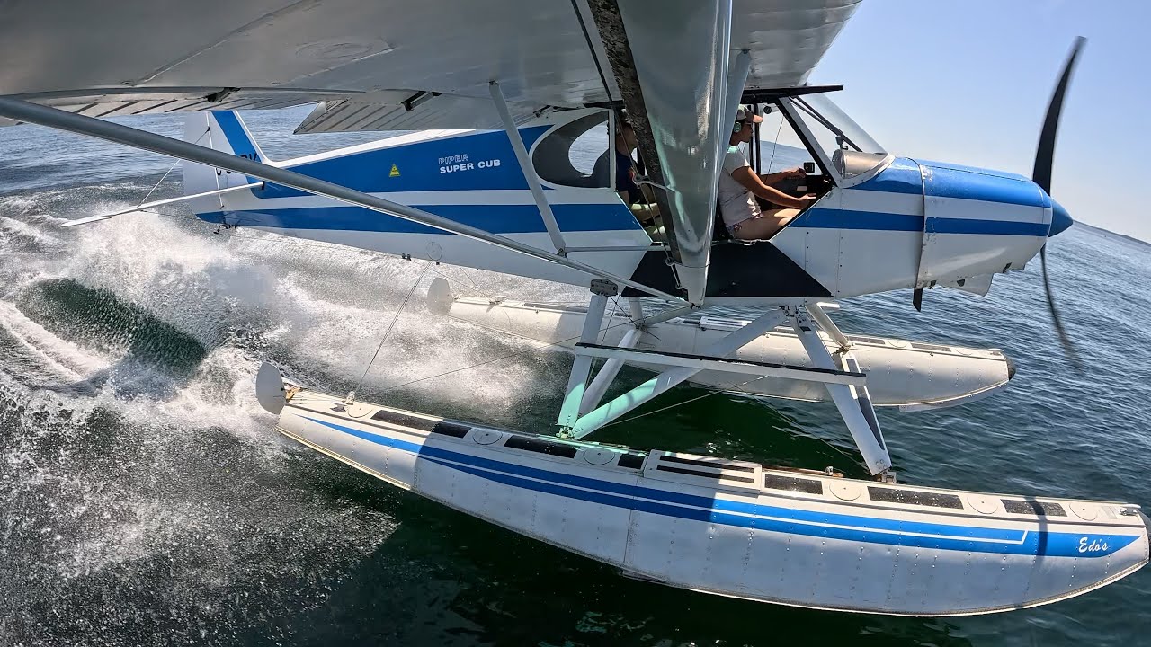 Beautiful day on the Bay, takeoff in our Super Cub floatplane!