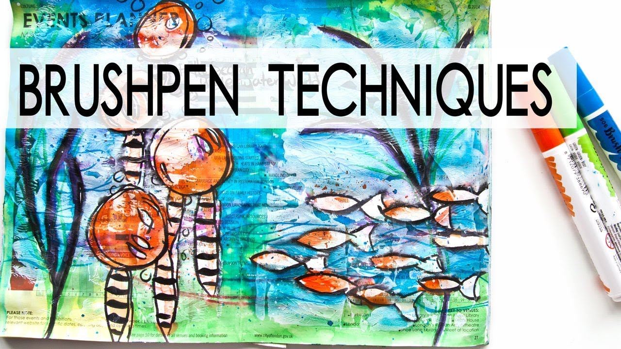 15 способов использования ручек-кистей Ecoline — страница журнала Art Journal