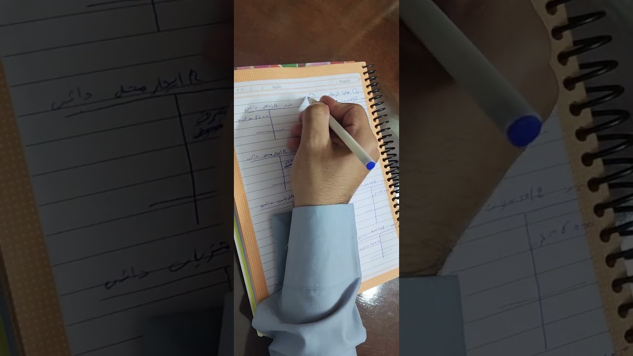 سجل الاستاذ بصوره مبسطه ( للفهم فقط ) كيف يتم عملية ترحيل و عملية ترصيد