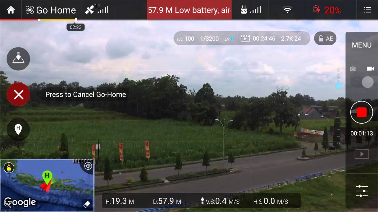 How the Low Battery RTH Work - on DJI Phantom 3