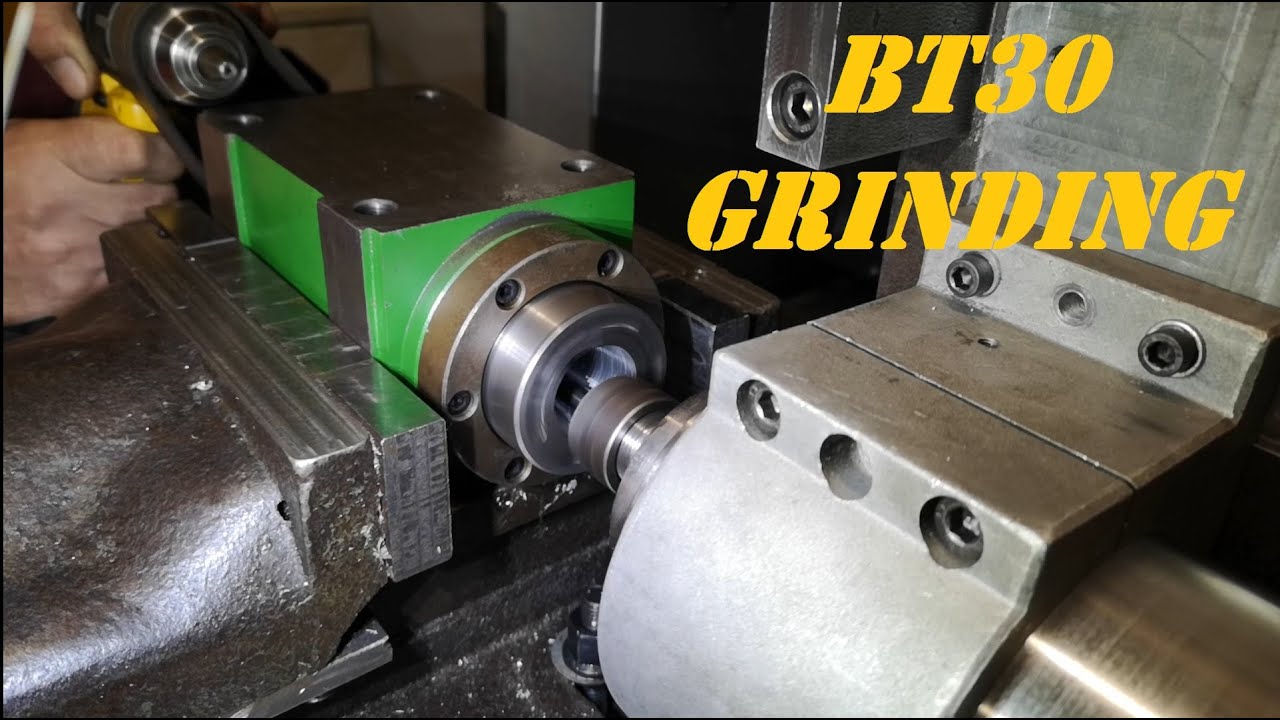 Szlifowanie stożka wrzeciona BT30 / China spindle taper grinding DIY CNC v2