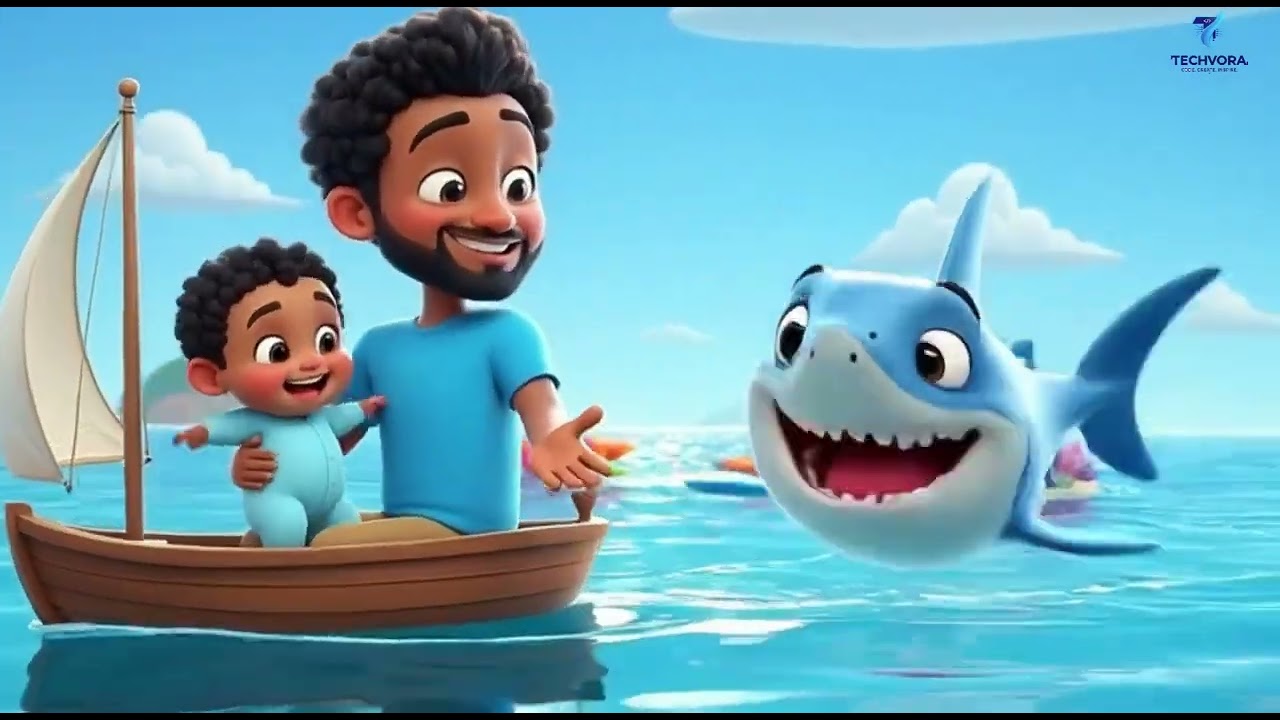 Baby Shark family dance/#babyshark#1 most viewed video Techvora nursery rhymes and kids  songs