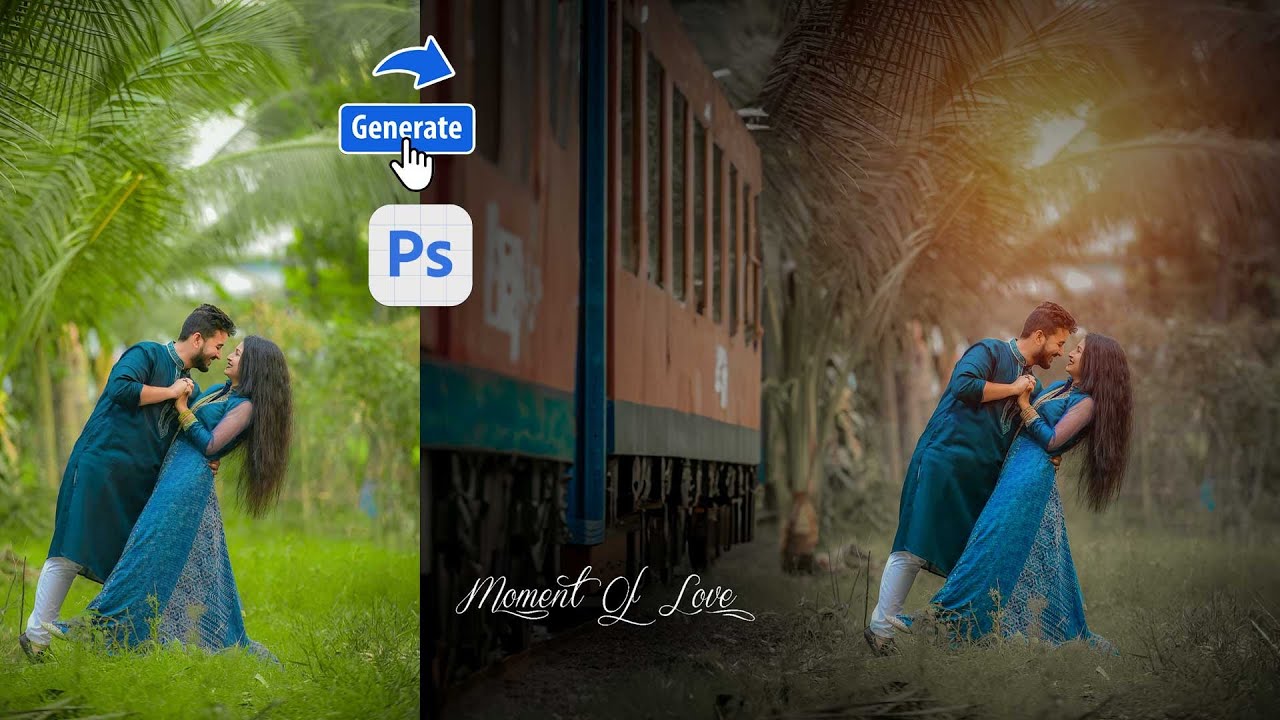 Prewedding photo editing | Photoshop Ai Editing | Generative Expand | Pre Wedding Manipulation 2024