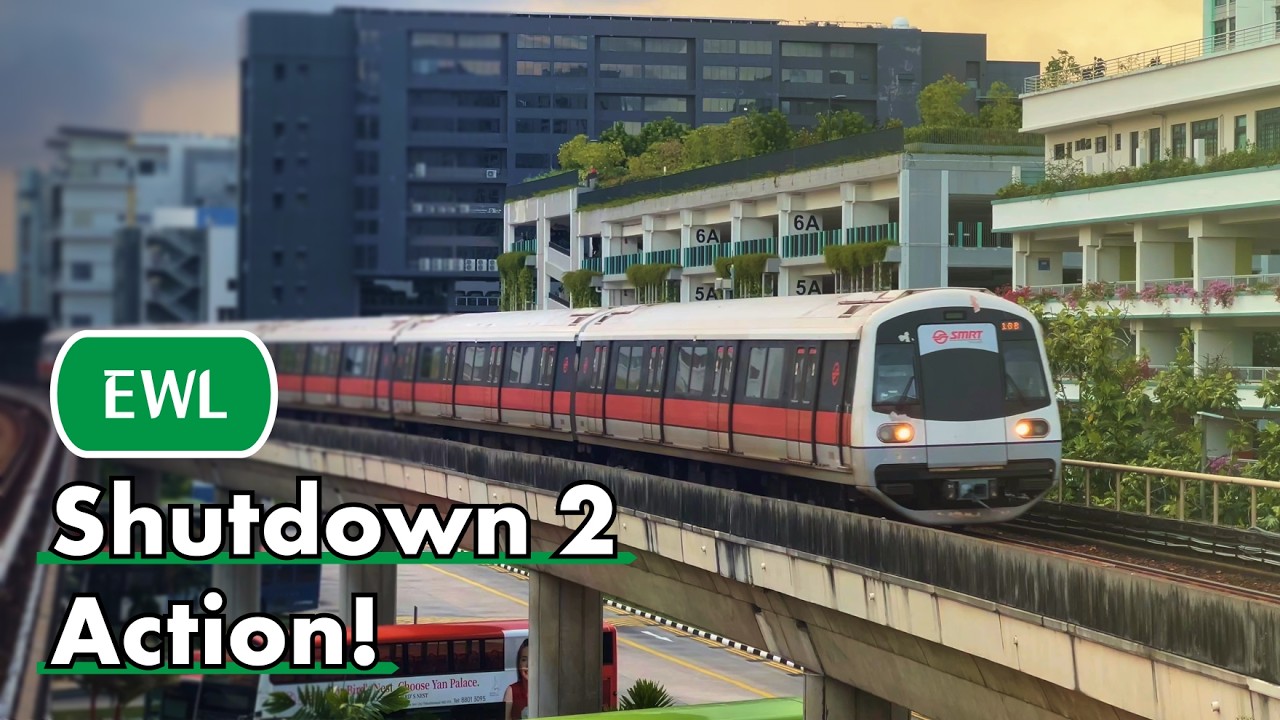 Scenes during the Shutdown 2 disruption on the East West Line.