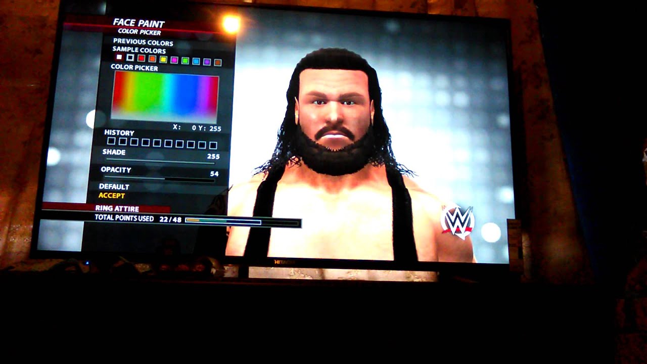 How to create braun strowman in ps3,xbox 360 2K16