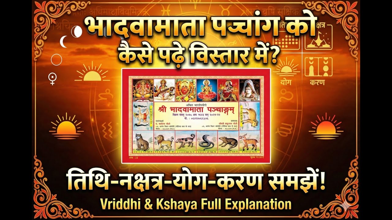 श्री भादवामाता पञ्चांग कैसे देखे सम्पूर्ण | भाग - 20