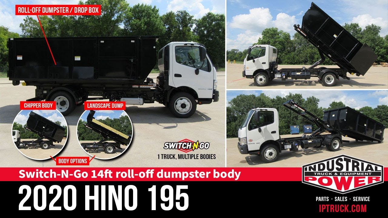 Switch-N-Go Roll-off Dumpster Truck | 2020 Hino 195 | One Truck Multiple Bodies | #31653
