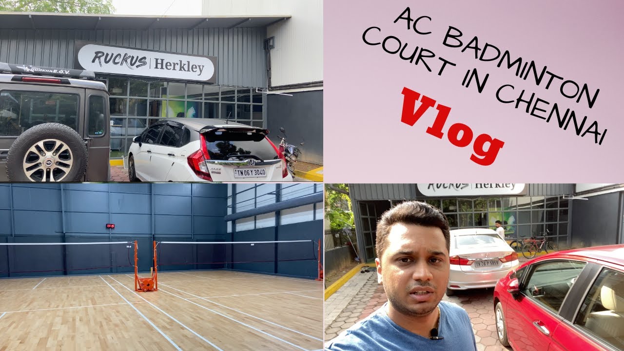 BADMINTON VLOG || RUCKUS HERKLEY AC BADMINTON COURT || IREVIEW TAMIL