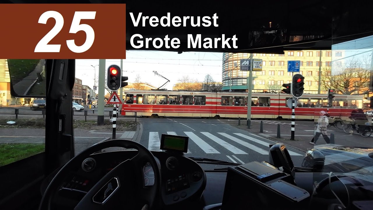 Busdriver's POV | HTM lijn 25: Vrederust - Grote Markt - Vrederust | HTM 1047 | 2024