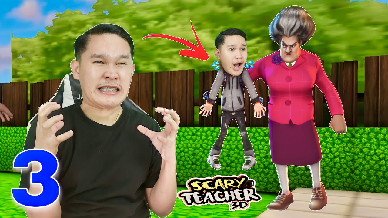 PART 3 | SCARY TEACHER 3D - (Flame Game, A Sticky Mess, Stinky Sauna, Ruin the Parcel)