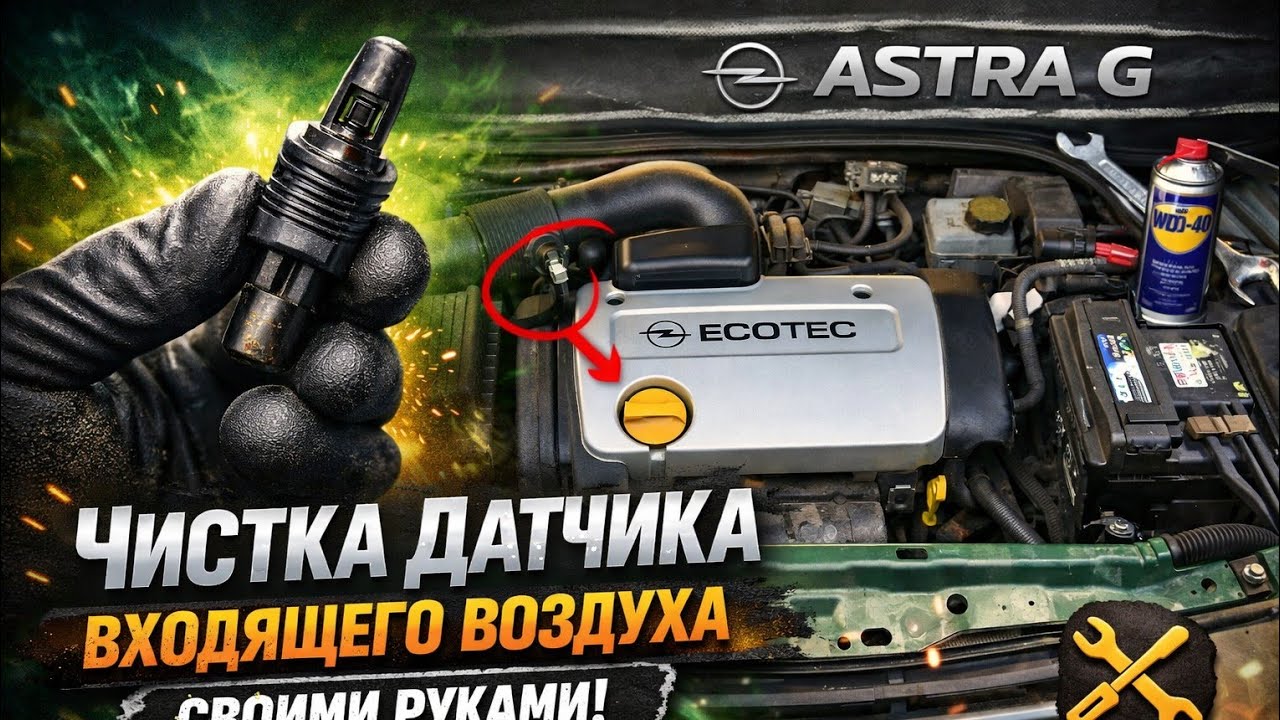 Чистим Датчик температуры всасываемого воздуха Astra G