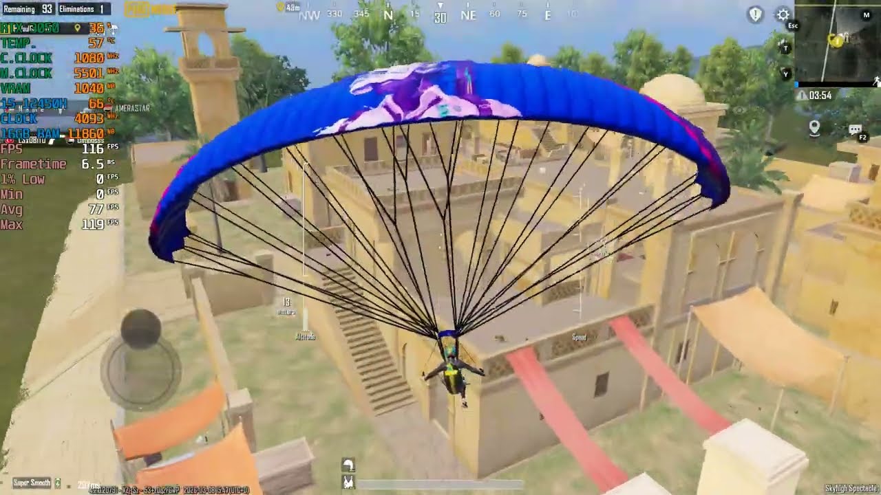 Lenovo LOQ : i5 12th Gen 12450H RTX 3050 6GB - Test in PUBG Mobile