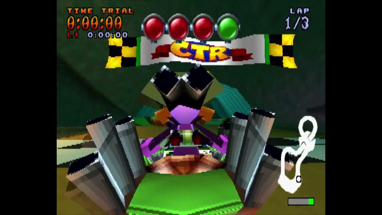🏎️Crash Team Racing🏎️ Nitros Oxide   Ps1👉 Real Version Desbloqueado Time Trial Hard Part 1  Gameplay