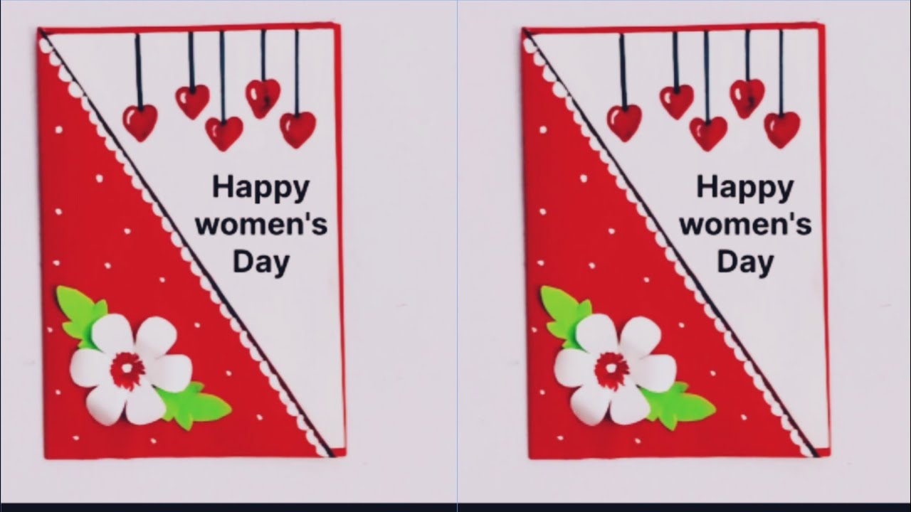 Women's Day Greeting Card / Happy Women's Day Card Making / Women's Day Drawing / Women's Day Card