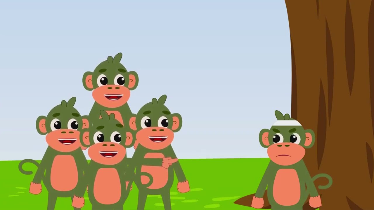 Ремикс песни Five Little Monkeys Several 🐵 | Обучение в детском саду: 123 песни | Видео для дошко...