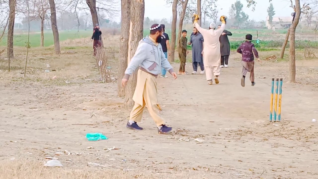 Village local cricket practic match in behboodi