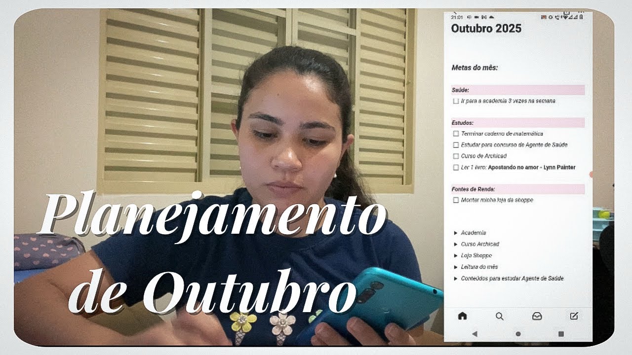 Meu planejamento para o mês de outubro 