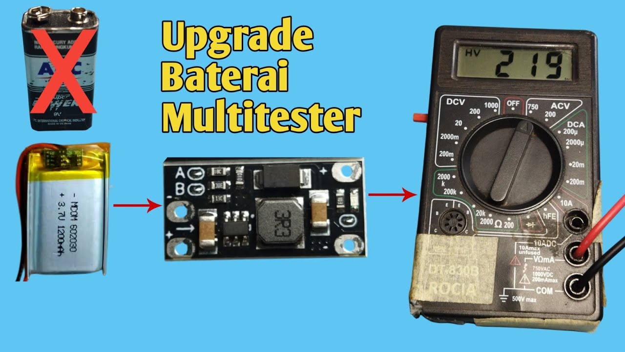 Cara upgrade baterai multitester @AdeRuswandi 