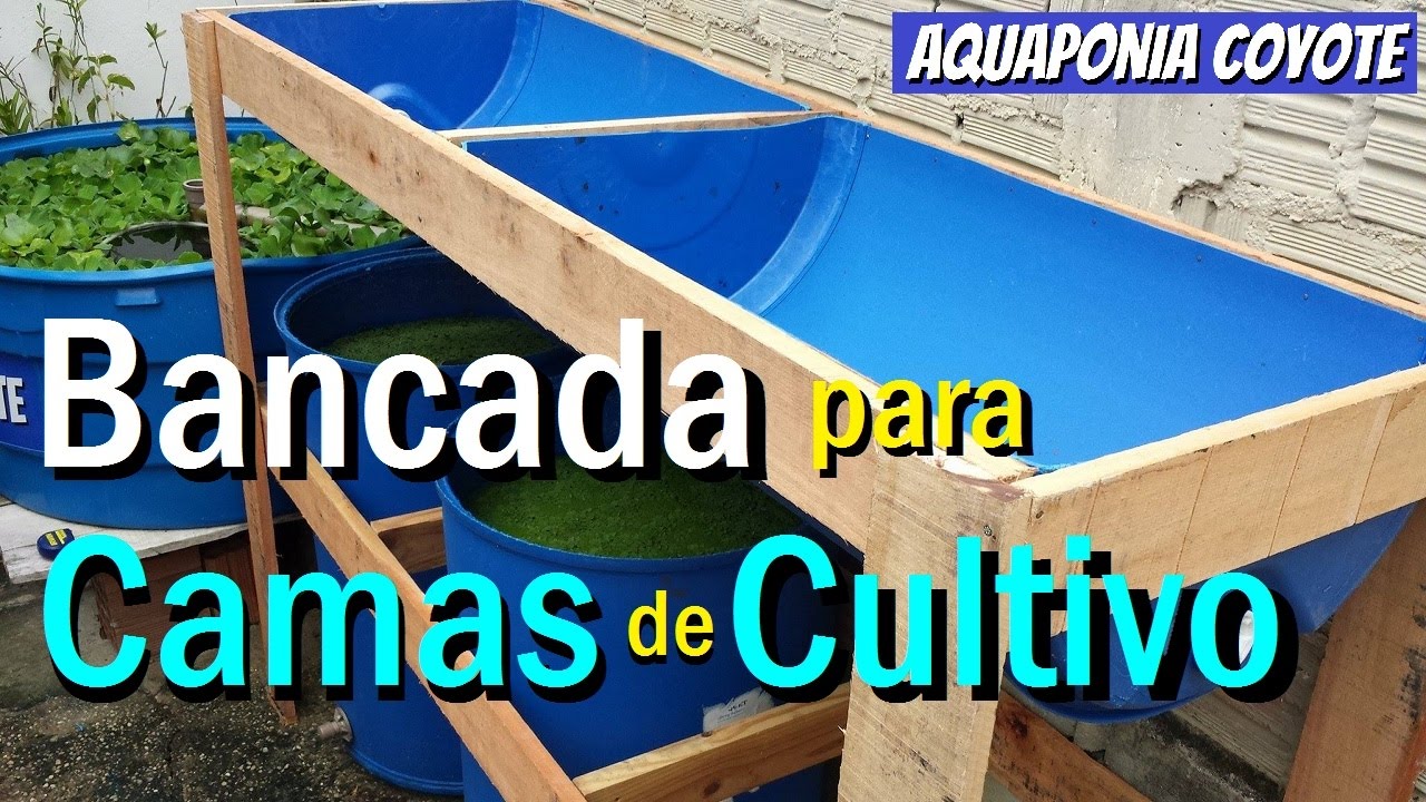 Bancada de madeira para Camas de Cultivo - Aquaponics Grow Table