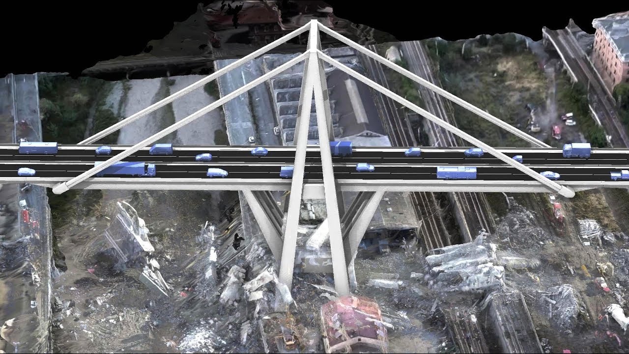 Morandi Bridge 3D Reconstruction of Debris & Time Lapse for Simulation Validation, WIP | BCB