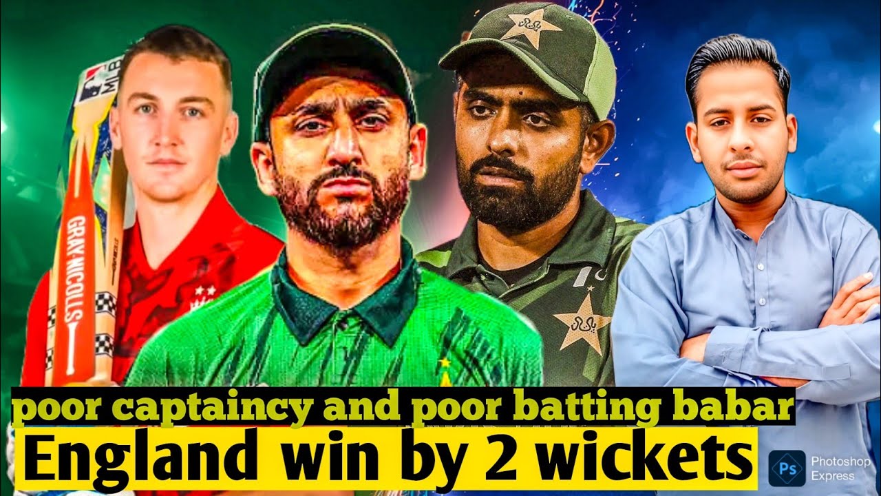Pakistan Vs England // England win by 2 wickets // ghatiya captaincy and ghatiya batting babar 