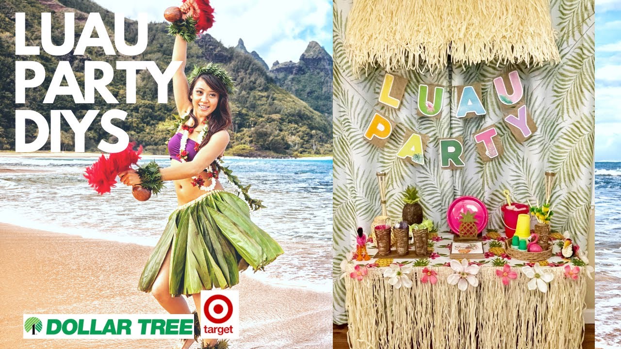 🌺 New LUAU Party DIYS Tiki Bar DIY Summer Party (Dollar Tree) Hacks