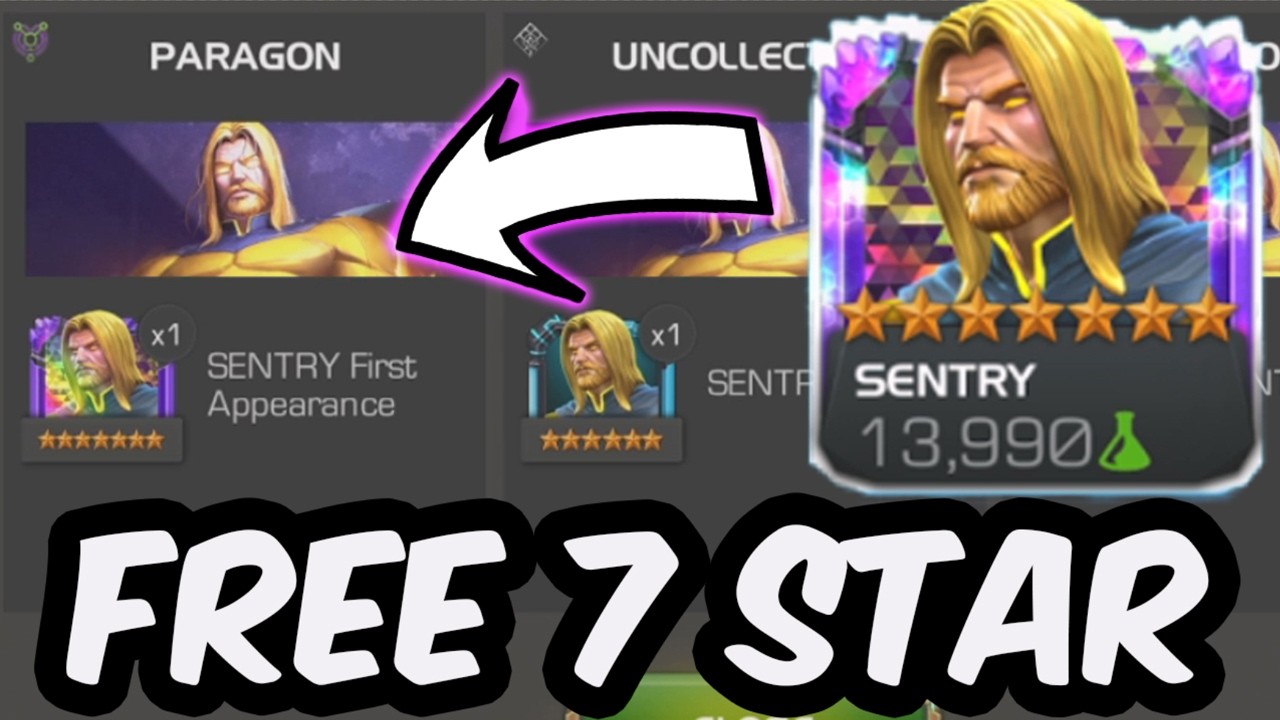 Free 7 Star Sentry Code - 48 Hours To Claim First Appearance Holo - Marvel Contest of Champions