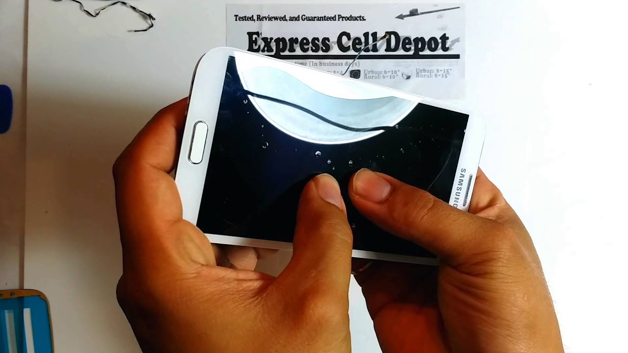 Note 2 glass repair pt.3/How to remove bubbles out of LOCA + Curing with SUN