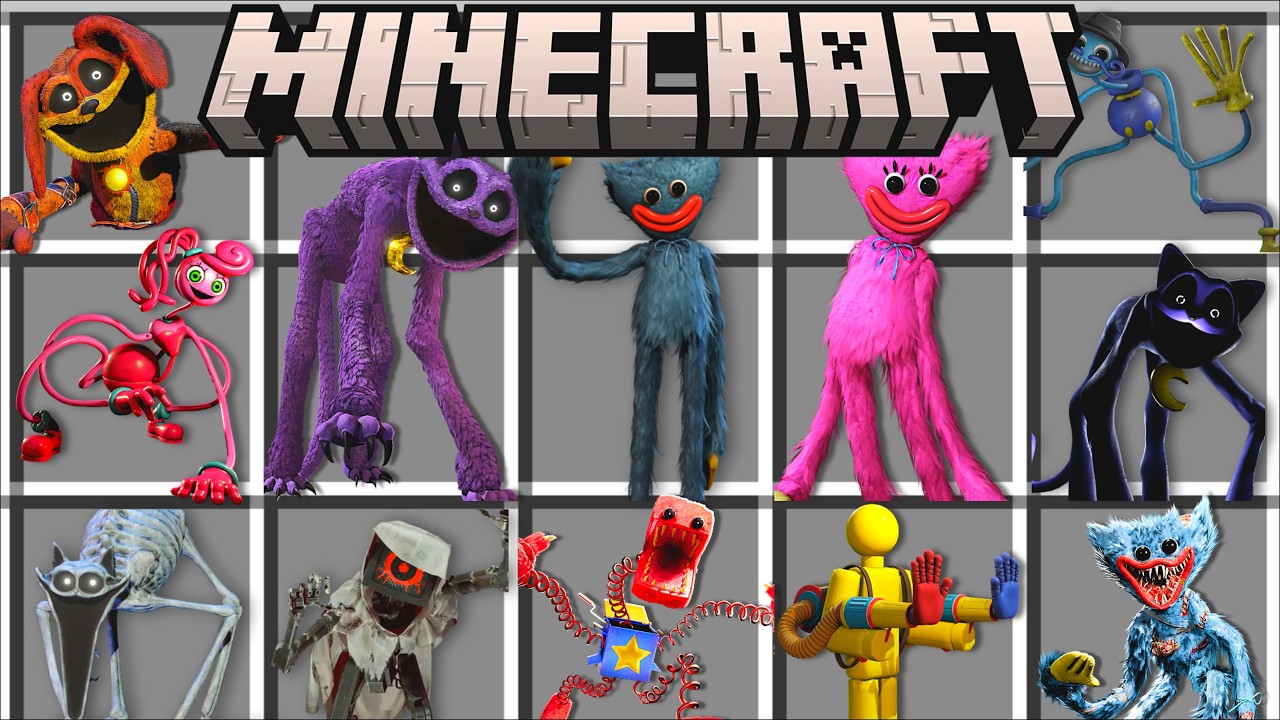 Minecraft NEW UPDATED POPPY PLAYTIME MOD / Can I Escape New Huggy Wuggy Mod