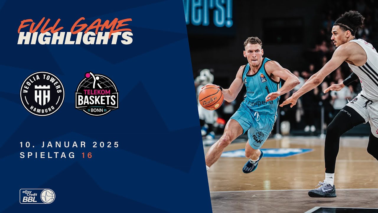 Veolia Towers Hamburg vs. Telekom Baskets Bonn - Full Game Highlights - Spieltag 16, 2024/25