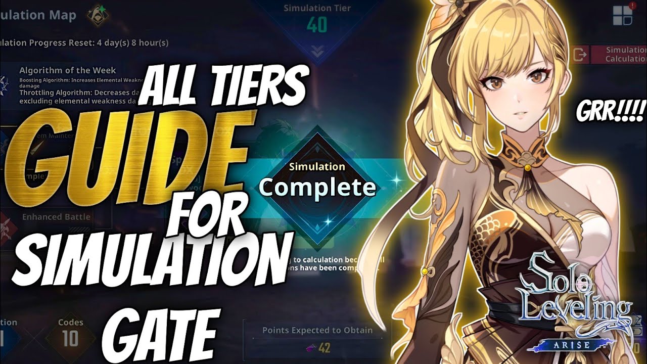 Guide for Simulation Gate easy Clear! | All Tiers | Solo Leveling:Arise