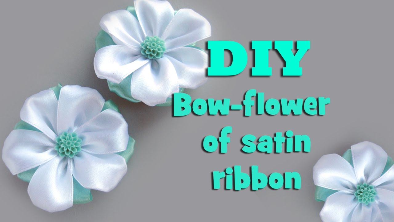 DIY bow-flower of satin ribbon / kanzashi