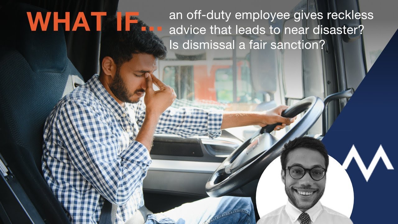 What if an off-duty employee gives reckless advice that leads to near disaster?