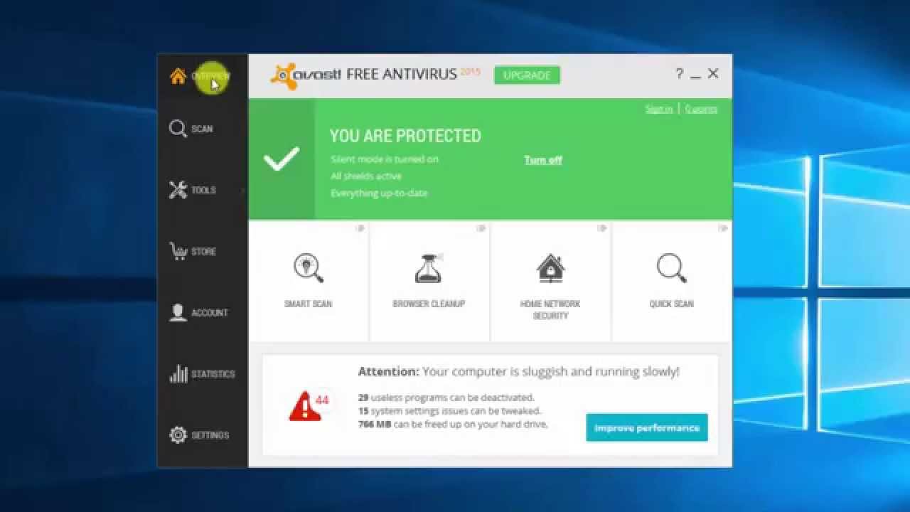 AVAST 2015 Install in Windows 10