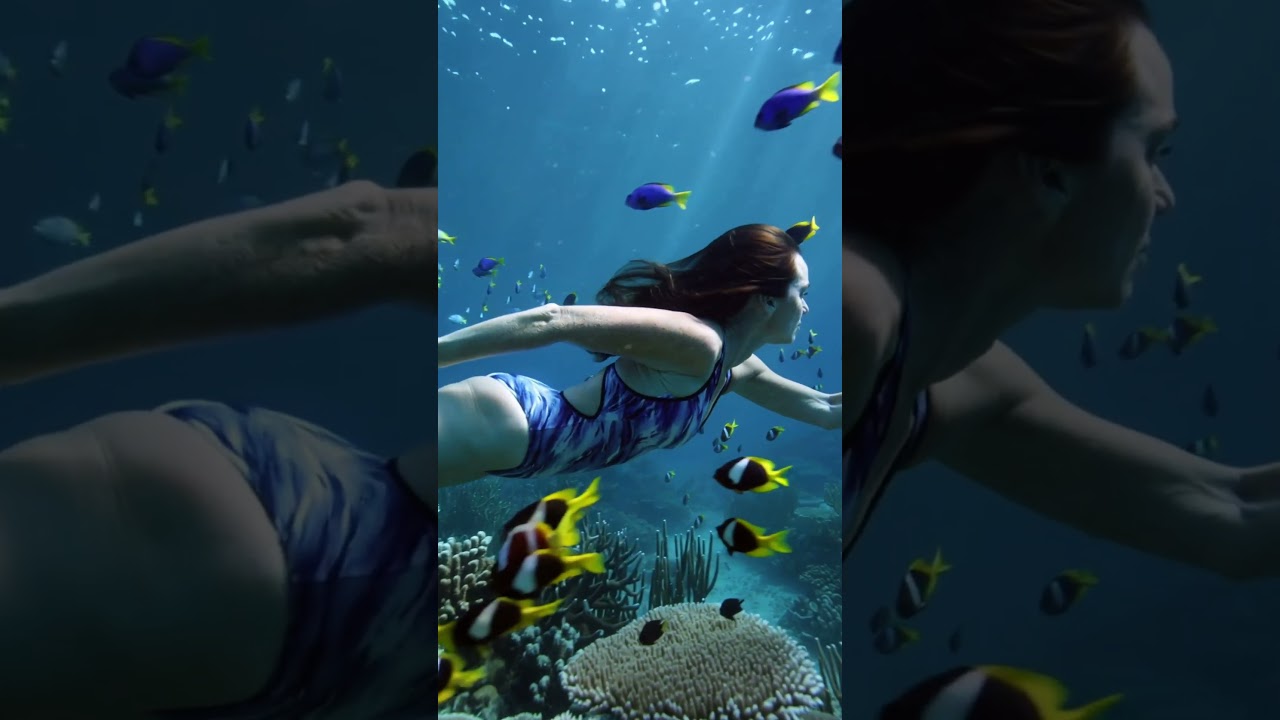 October 3, 2025 AI Girl Swimming Underwater | Relaxing Ocean Vibes 🌊✨ #Shorts