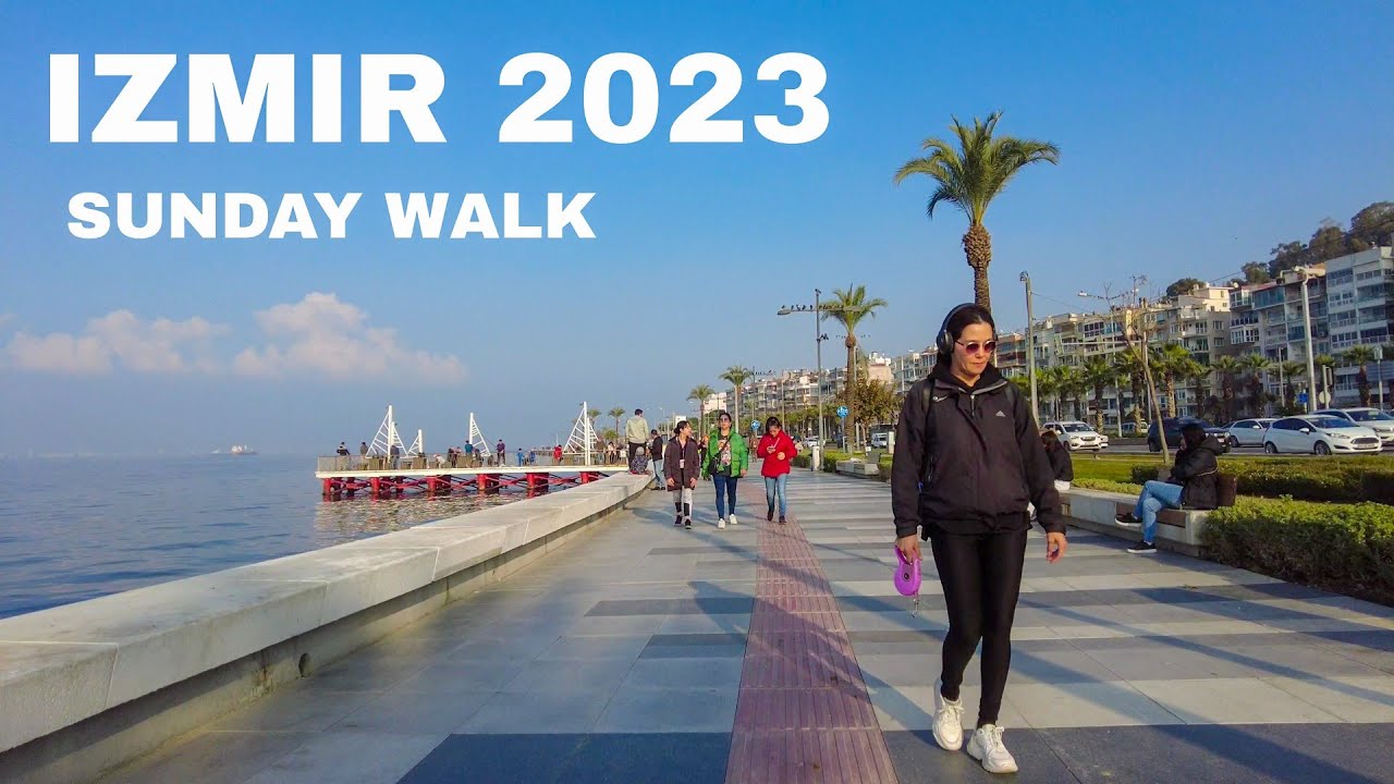 IZMIR City Walk, A WONDERFUL Winter Day, Let's GO for a WALK, Jan 2023 Turkey 4k 60fps
