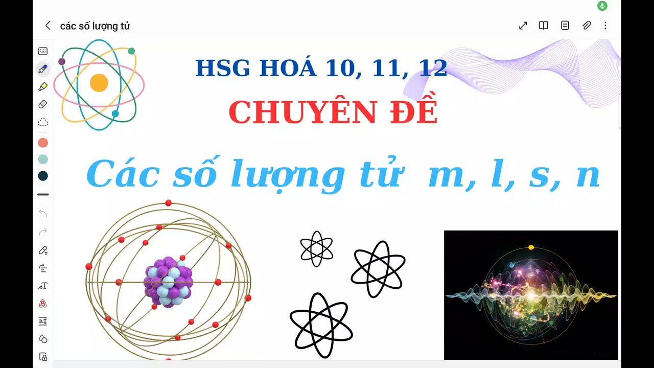 Chuyên đề HSG 10, 11, 12 : Các số lượng tử n, l, m, s (Quá dễ hiểu, không xem tiếc rụi!)