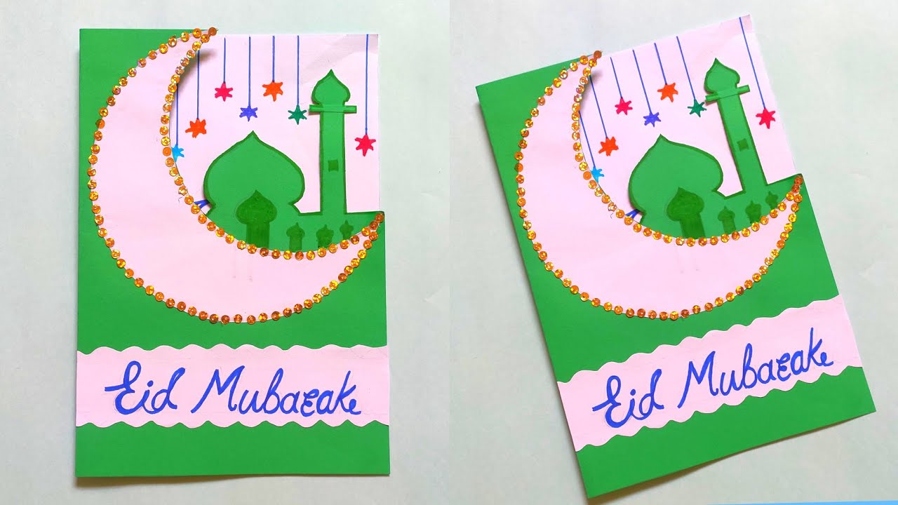 EID MUBARAK Easy and beautiful card for / Ramadan Mubarak card / Eid decoration ideas / origami card