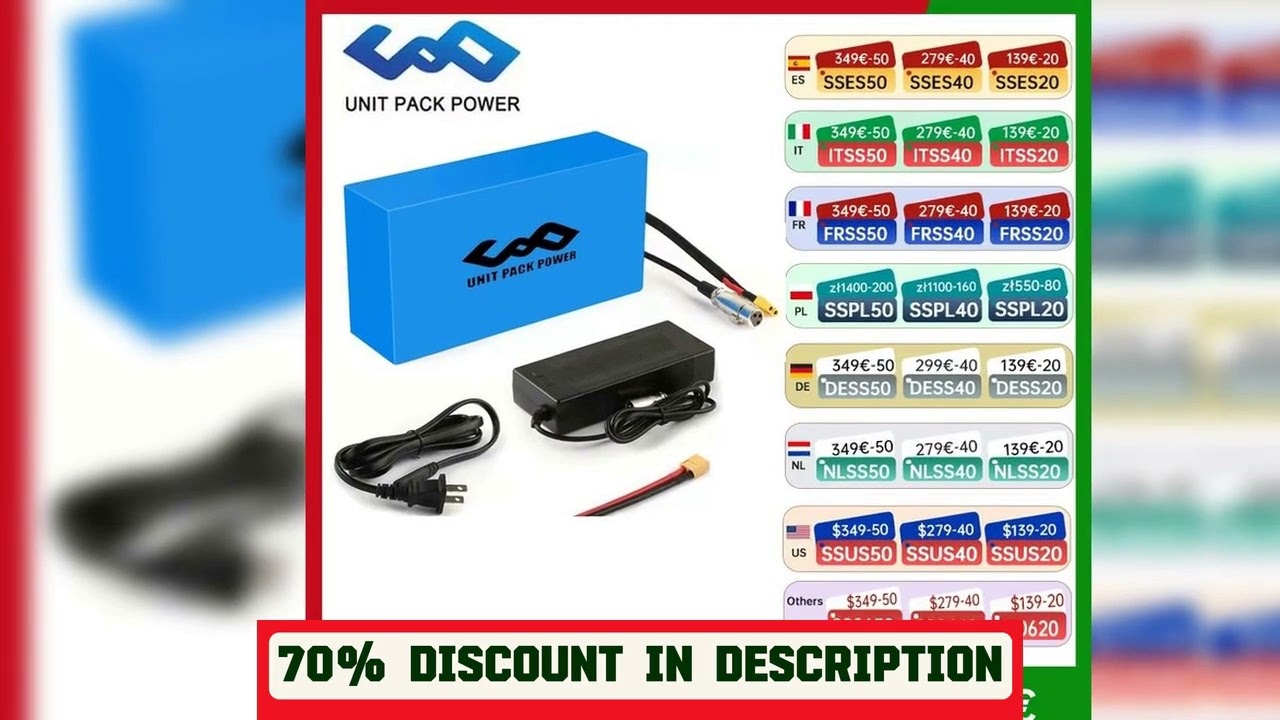 A must-have product! Ebike EScooter Battery 52V 48V 20Ah 24Ah Electric Bicycle Battery Lithium Pac