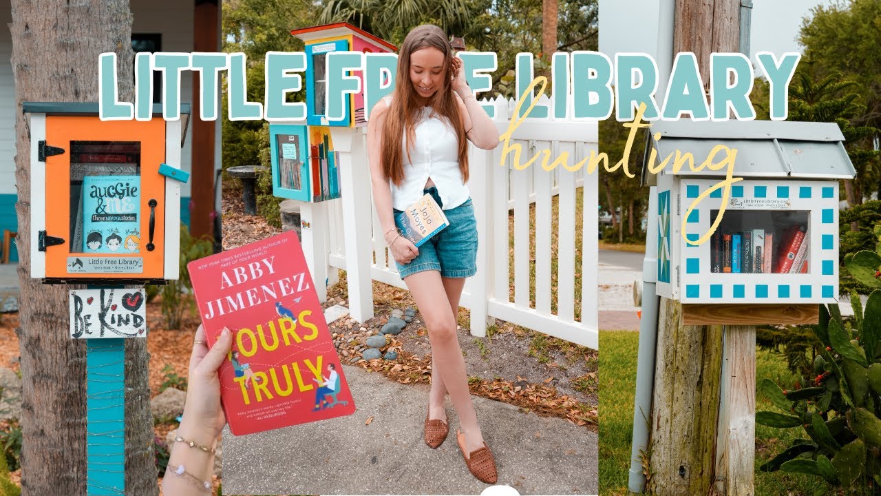 little free library hunting 📖🌳💌🌷🥰🗺️☀️