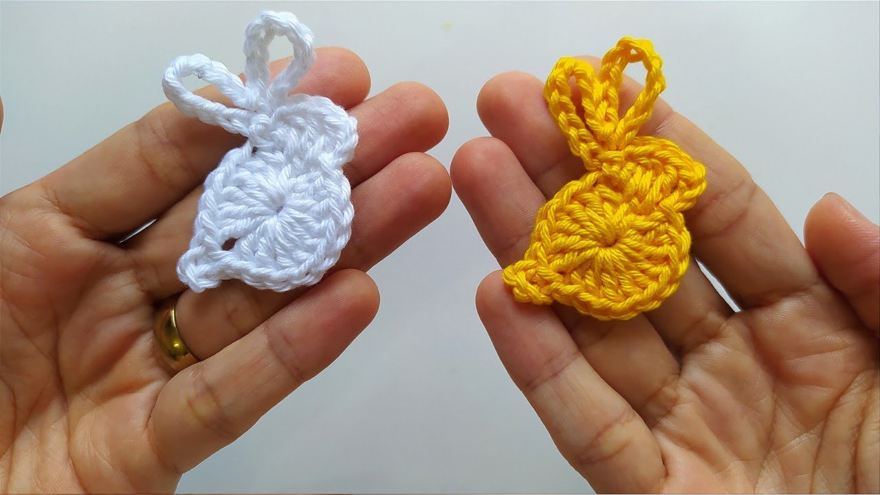coelho simples de croche para aplicação 🐰
