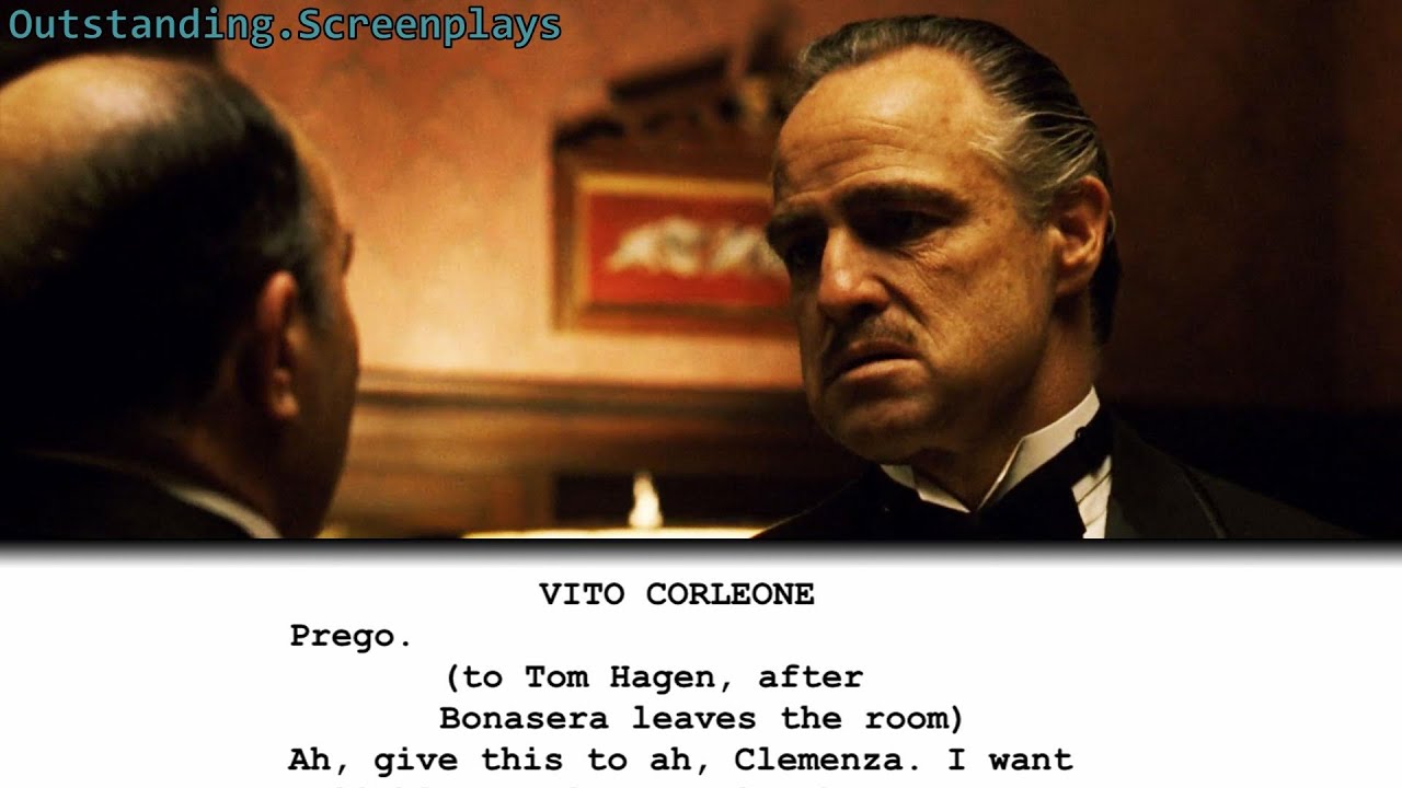The Godfather - Opening Scene + Screenplay Download | Script to Screen | Screenplayed