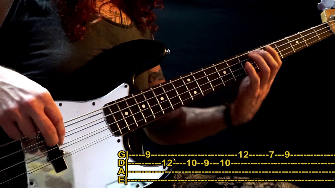 #L23 - Slow Bass Solo  - melody in C major for bass - arpeggios and modal scales with TABS