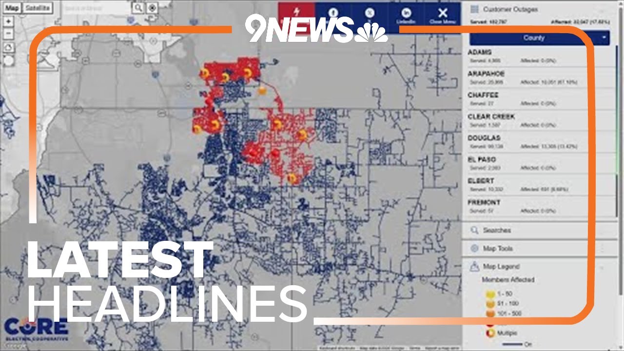 Latest Headlines | Thousands of Xcel, CORE Electric customers without power in Denver area