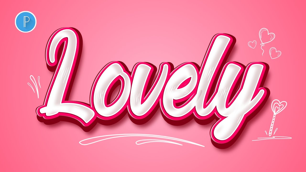 Lovely 3D text effect Tutorial on pixellab smartphone | 100% Editable ❤️🥰